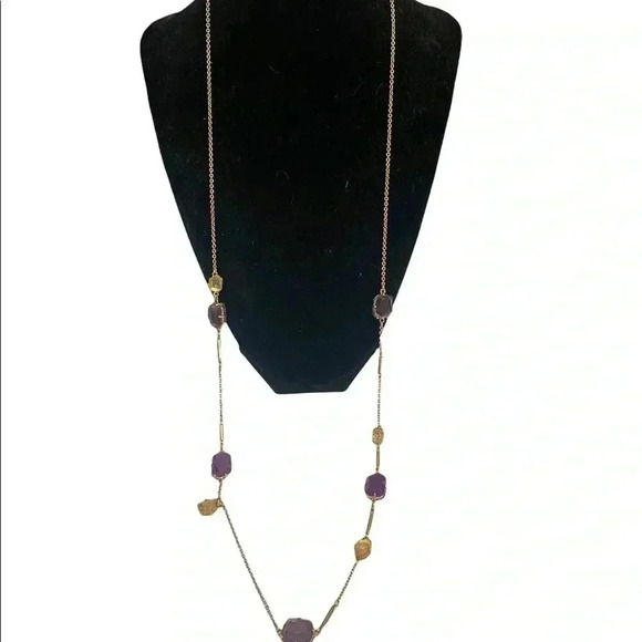 Kate Spade Purple and Yellow Stone Necklace - Picture 2 of 6